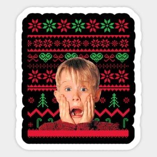 kevin mccallister ugly sweater Sticker